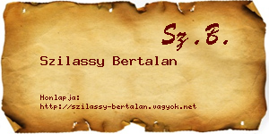 Szilassy Bertalan névjegykártya
